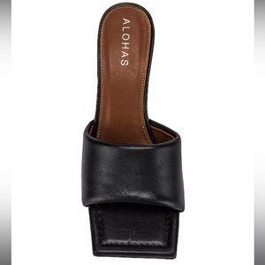 NEW Alohas Black Puffy Mule Size 39 Square Toe Heels